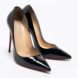 Pre Owned Christian Louboutin Black Patent Leather So Kate Pumps Size 39