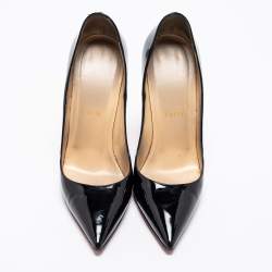 Pre Owned Christian Louboutin Black Patent Leather So Kate Pumps Size 39