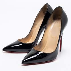 Pre Owned Christian Louboutin Black Patent Leather So Kate Pumps Size 39