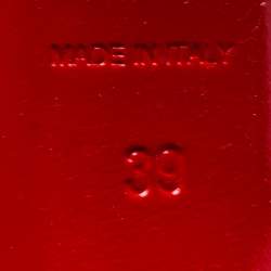 Pre Owned Christian Louboutin Beige/Silver Python Leather Pointed Toe Ankle Strap Sandals Size 39