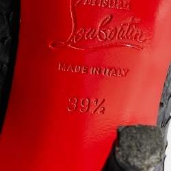 Pre Owned Christian Louboutin Black Python Fifi  Pumps Size 39.5
