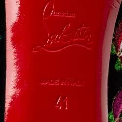 Pre Owned Christian Louboutin Multicolor Embroidered Velvet Folklo Pumps Size 41