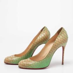 مملوكة مسبقًا Christian Louboutin Multicolor Python Simple Pumps Size 41