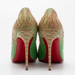 مملوكة مسبقًا Christian Louboutin Multicolor Python Simple Pumps Size 41