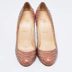 Christian Louboutin Two-Tone Python Leather Fifi Pumps Size 41