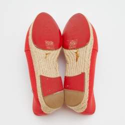 مملوكة مسبقًا حذاء لوفرز كريستيان لوبوتان إسبادريل غالا أحمر مطرز كريست مقاس 36