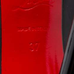 Pre Owned حذاء كعب عالي كريستيان لوبوتان بيغال بلاتو جلد لام ع أسود نعل سميك مقاس 37