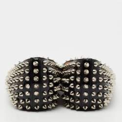 Pre Owned حذاء فلات بالرينا كريستيان لوبوتان بيغال جلد لامع أسود مرصع بمسامير سبايك مقاس 36.5