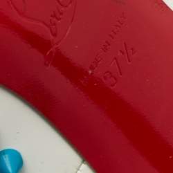 Pre Owned حذاء كعب عالي كريستيان لوبوتان بيغال جلد متعدد الألوان مرصع سبايك مقاس 37.5