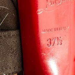 مملوكة مسبقًا Christian Louboutin Brown Suede Splash Fur Platform Slingback Sandals Size 37.5