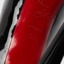 مملوكة مسبقًا Christian Louboutin Black Patent Leather Daffodile Platform Pumps Size 37.5