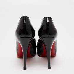 مملوكة مسبقًا Christian Louboutin Black Patent Leather Very Prive Peep-Toe Pumps Size 36