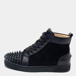 Louis Suede Embellished Sneakers in Black - Christian Louboutin