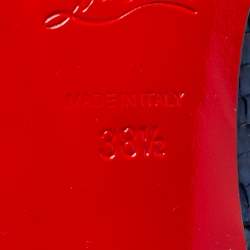 Pre Owned Christian Louboutin Blue Python Leather So Kate Pumps Size 38.5