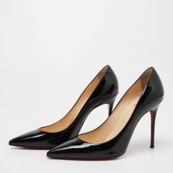 Pre Owned Christian Louboutin Black Patent Leather So Kate Pumps Size 38