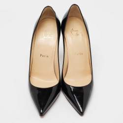 Pre Owned Christian Louboutin Black Patent Leather So Kate Pumps Size 38