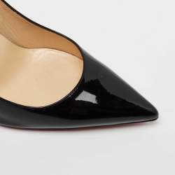 Pre Owned Christian Louboutin Black Patent Leather So Kate Pumps Size 38