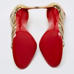 Christian Louboutin Metallic Gold Leather Norina Sandals Size 37