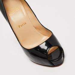 Christian Louboutin Black Patent Leather New Very Prive Pumps Size 38