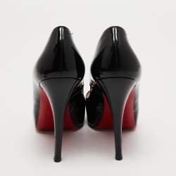Christian Louboutin Black Patent Leather New Very Prive Pumps Size 38