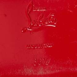 Pre Owned Christian Louboutin Multicolor Patent Leather Monono Flat Loafers Size 36.5