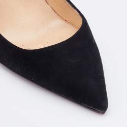 Pre Owned Christian Louboutin Black Suede So Kate Pumps Size 37