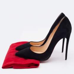 Pre Owned Christian Louboutin Black Suede So Kate Pumps Size 37