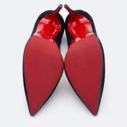 Pre Owned Christian Louboutin Black Suede So Kate Pumps Size 37