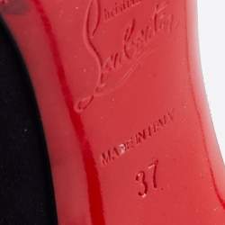 Pre Owned Christian Louboutin Black Suede So Kate Pumps Size 37