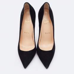 Pre Owned Christian Louboutin Black Suede So Kate Pumps Size 37