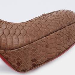Christian Louboutin Beige Python Leather Peep Toe Pumps Size 39