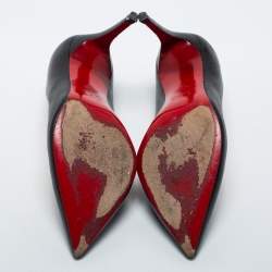 Pre Owned Christian Louboutin Black Leather Pigalle Pumps Size 39