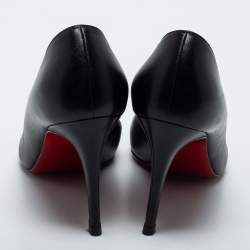Pre Owned Christian Louboutin Black Leather Pigalle Pumps Size 39