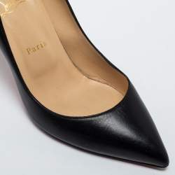Pre Owned Christian Louboutin Black Leather Pigalle Pumps Size 39
