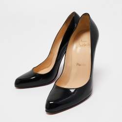 Pre Owned Christian Louboutin Black Patent Leather Ron Ron Pumps Size 38