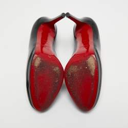 مملوكة مسبقًا Christian Louboutin Black Patent Leather New Simple Platform Pumps Size 38.5