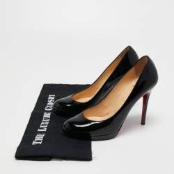 مملوكة مسبقًا Christian Louboutin Black Patent Leather New Simple Platform Pumps Size 38.5