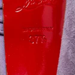 Pre Owned Christian Louboutin Lilac Knotted Suede Greissimo Pumps Size 37.5