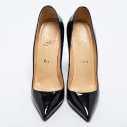 Christian Louboutin Black Patent Leather Pigalle Pumps Size 40