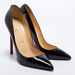 Christian Louboutin Black Patent Leather Pigalle Pumps Size 40
