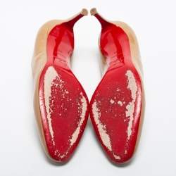 Christian Louboutin Beige Patent Leather Pumps Size 36