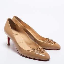 Christian Louboutin Beige Patent Leather Pumps Size 36