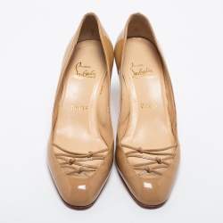 Christian Louboutin Beige Patent Leather Pumps Size 36