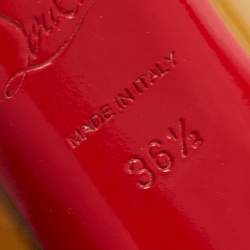 Pre Owned Christian Louboutin Mustard Patent Leather Simple Pumps Size 36.5