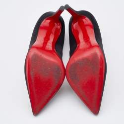 مملوكة مسبقًا Christian Louboutin Black Satin Super Vic Pumps Size 40