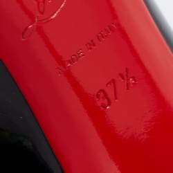 Pre Owned Christian Louboutin Black Patent Leather Bianca Pumps Size 37.5