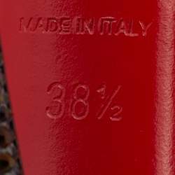 مملوكة مسبقًا Christian Louboutin Plum Crystal Embellished Leather Daffodile Pumps Size 38.5