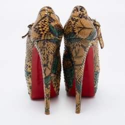 Christian Louboutin Multicolor Python Leather Lady Highness Pumps Size 38