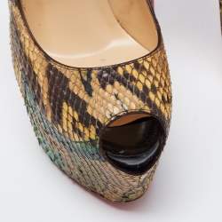 Christian Louboutin Multicolor Python Leather Lady Highness Pumps Size 38