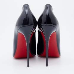 Pre Owned Christian Louboutin Black Patent Leather So Kate Pumps Size 41.5